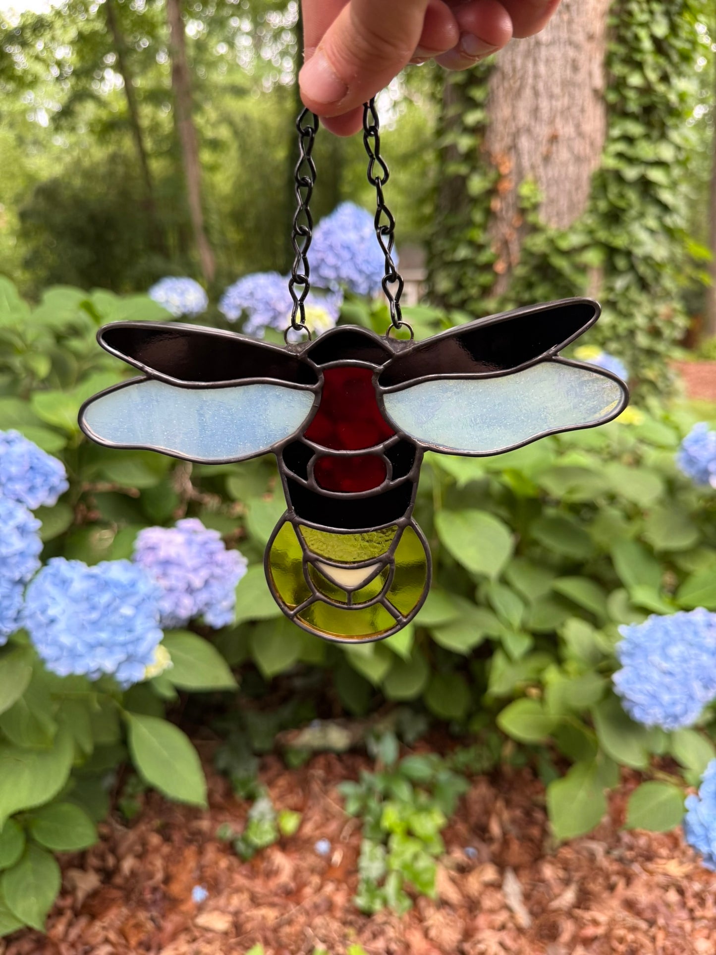 Lightning Bug Stained Glass Suncatcher