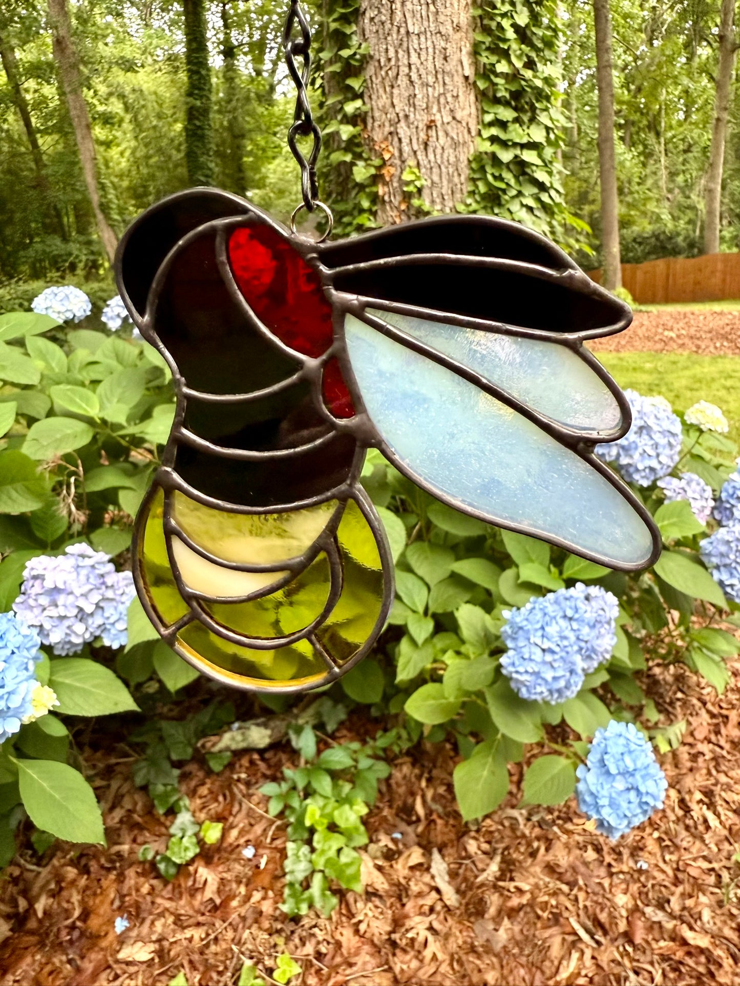Lightning Bug Stained Glass Suncatcher