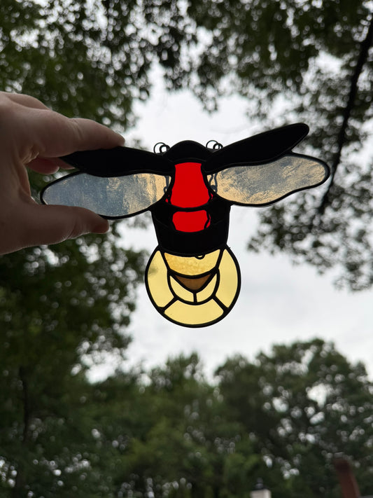 Lightning Bug Stained Glass Suncatcher