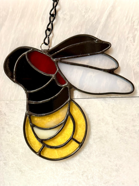 Lightning Bug Stained Glass Suncatcher